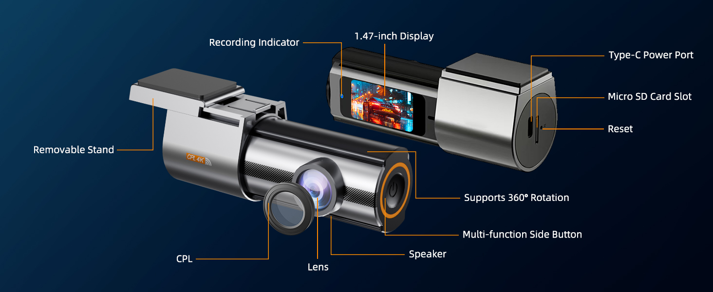 Front dash cam