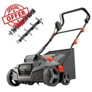 Cordless 15IN 2-in-1 Scarifier & Dethatcher Compatible with Dewalt 20v Battery (Tool Only)