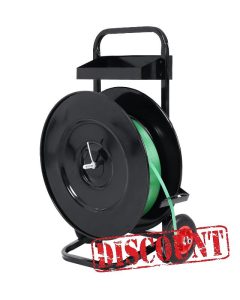 Black Heavy Duty Strapping Cart - Durable Deluxe Steel Strap Dispenser & Steel Strapping for Coil 9.5"-15.7" PET- 50 Packing Buckle Free