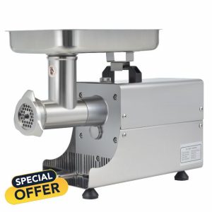 OKF Stainless Steel Electric Meat Grinder - 2800W Heavy Duty Commercial #8 Meat Grinder for Home Use with 2 Blades