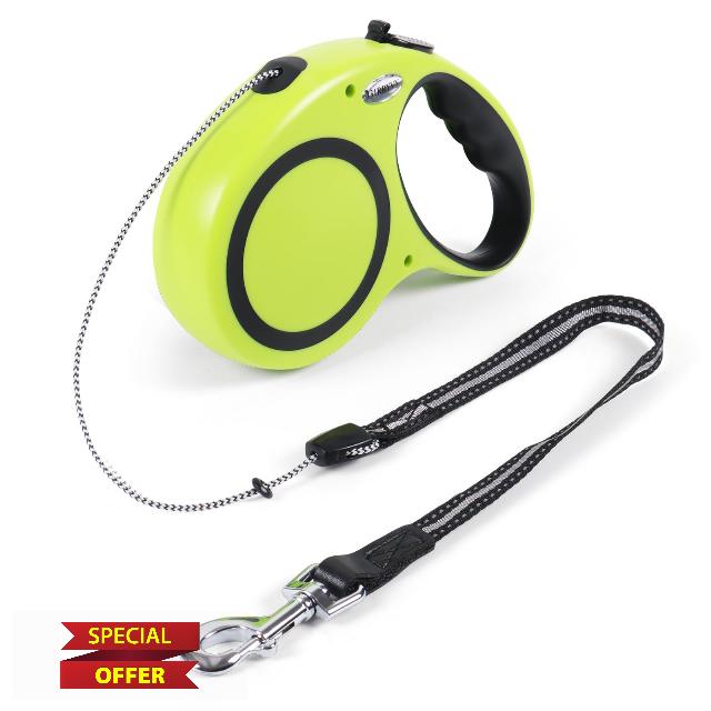30FT Retractable Dog Leash 30 FT,360° Tangle-Free Dog Walking Leash forMedium and Large Dogs up to 77 lbs one-Hand Brake