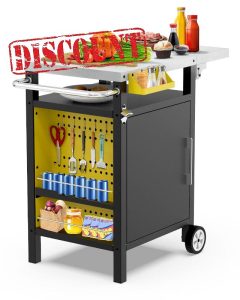 Outdoor Grill Cart with Storage Cabinet