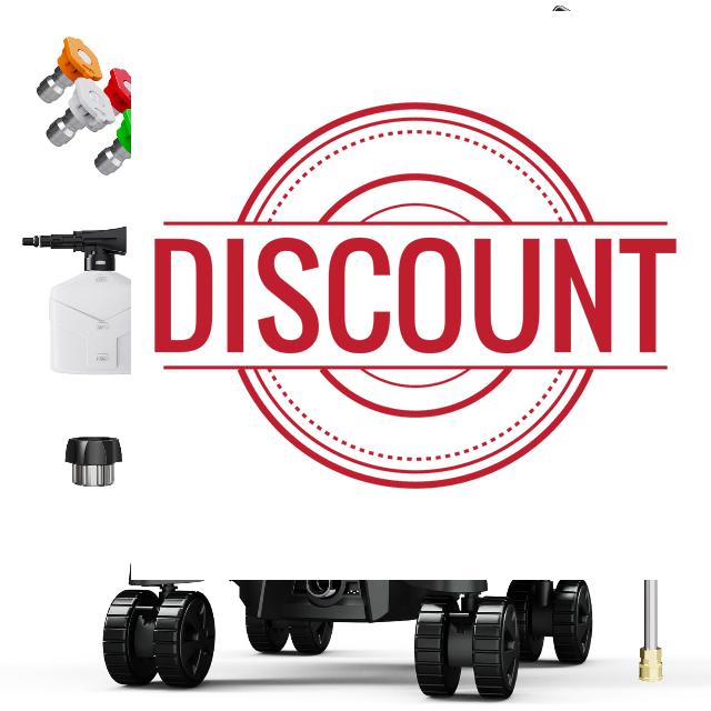 Electric Pressure Washer 4500 PSI 3.0 GPM High Power Washer with Anti-Tipping
