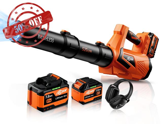 Cordless Leaf Blower for Lawn Care - 530CFM/120MPH Powerful Brushless Motor