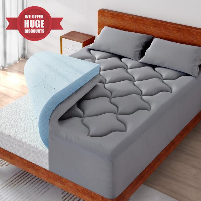 4 Inch Pillow Top Memory Foam Mattress Topper Queen