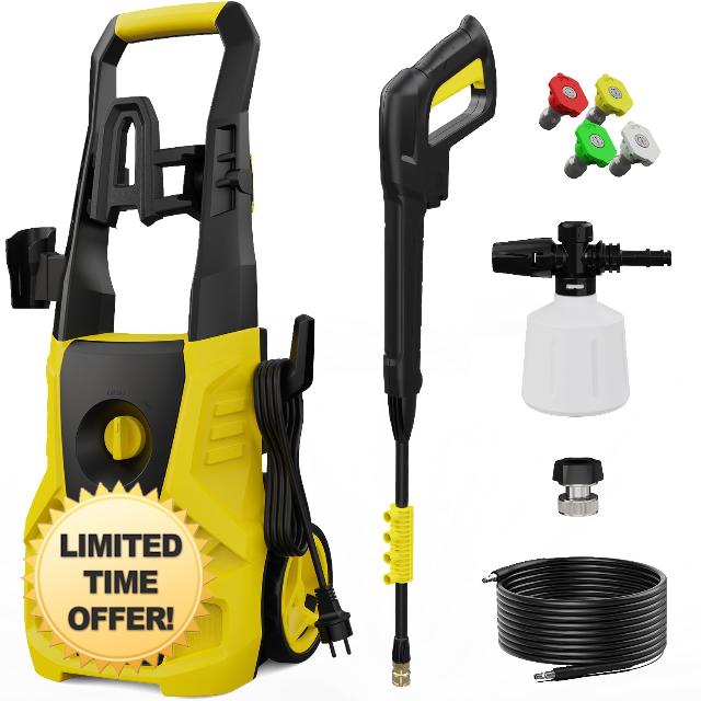 Electric Pressure Washer 4800 PSI 3.0 GPM High Power Washer with 4 Nozzles