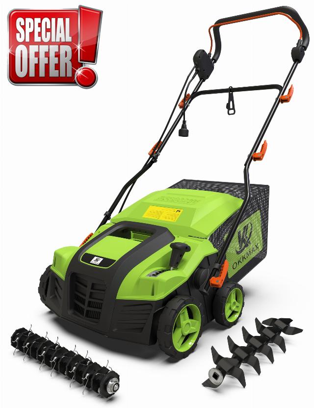 Upgraded 16-Inch Electric Dethatcher Scarifier
