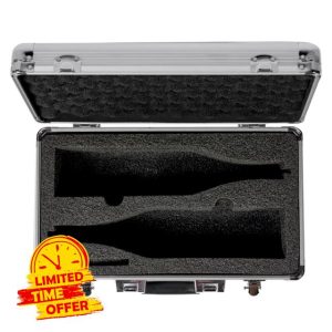 VinGardeValise® VinBottle Aluminum Frame Two-Bottle Wine Spirits Personal Carrying Case – Insulated Wine Case with Indented Space for the Wine Opener Travel-Friendly Travel-Ready Portable Wine Carrier