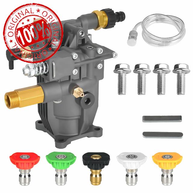 Replacement Pressure Washer Pump 3/4" Horizontal Shaft - 3400 PSI 2.6 GPM Heavy Duty Direct Fit for Simpson 90029/520002/520004