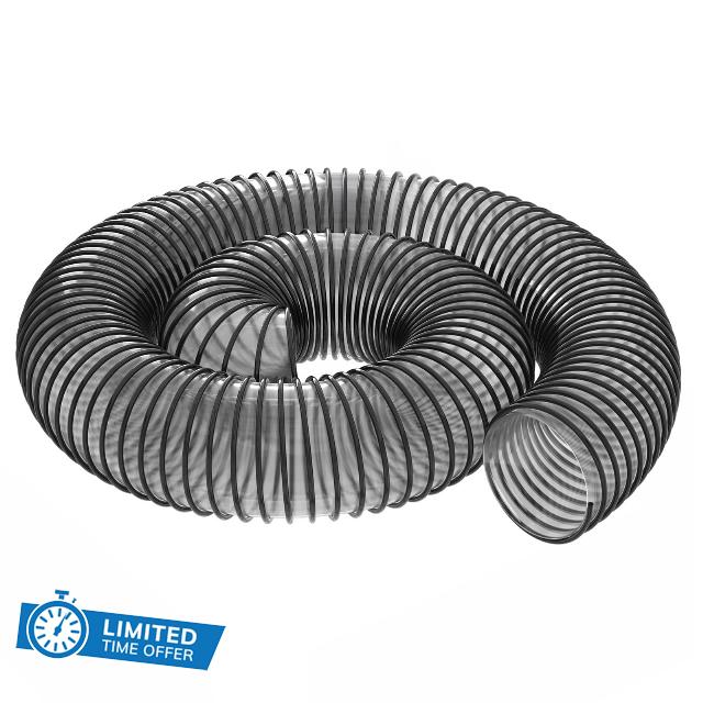 8 Inch PVC Flexible Lawn Vacuum Hose -6 Foot Grass Catcher Bagger Leaf Vac Hose for DR Agri-Fab Etc