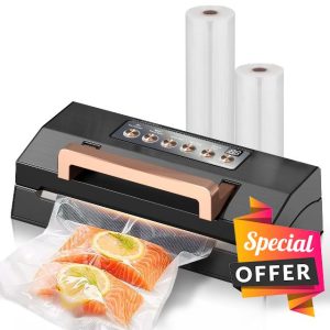 2025 Black Stainless Steel Food Vacuum Sealer