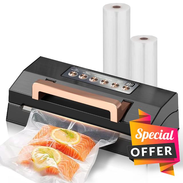 2025 Black Stainless Steel Food Vacuum Sealer