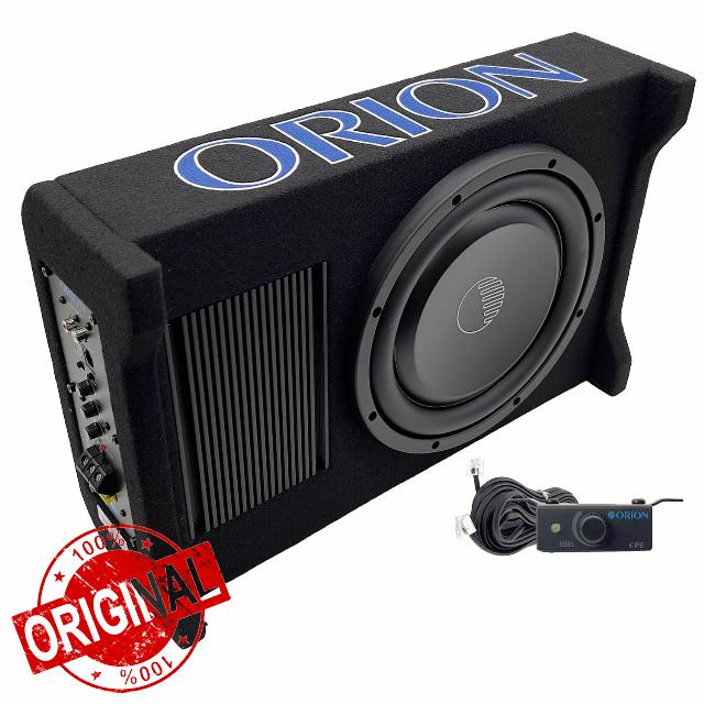 ORION Cobalt CPE100 10” 1600W Max Active Down-Firing Subwoofer Thin Enclosure with Built-in Amplifier – Slim Loaded Sub for Tight Spaces in Cars and Trucks