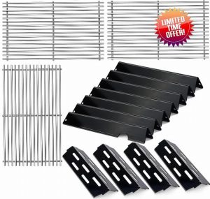 Grill Flavorizer Bars Heat Deflectors Replacement with Cooking Grates for Weber Genesis II E-410 E-415 E-435 LX E-440 Series