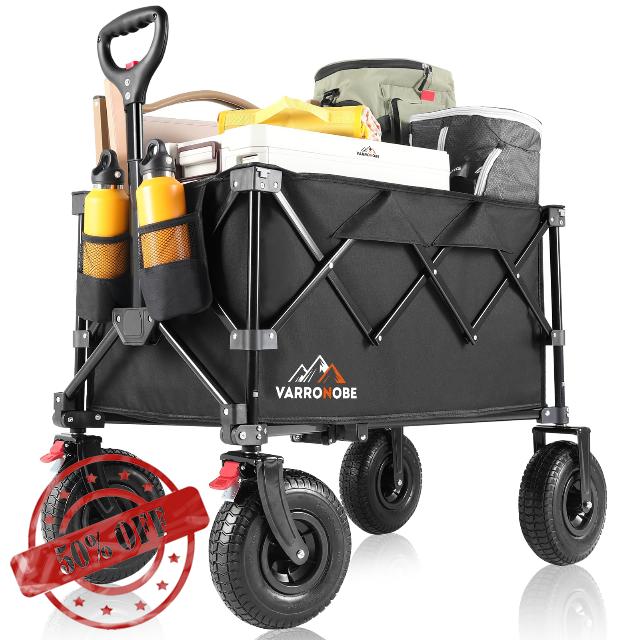 Big Rubber Wheels Beach Wagon Cart Foldable