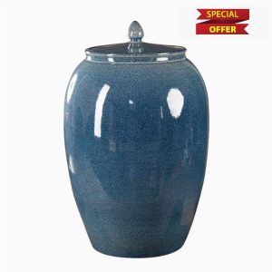 Ceramic Rice Jar Ceramic Rice Bucket With Lid Grain & Rice Storage Ceramic Container Large Food Storage Container Large Rice Jar For Grains Candy Coffee Beans Rice