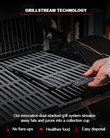 Grillstream Aspect 3 Burner Freestanding Barbecue, Gas & Charcoal Hybrid Grill for Gardens, with ...