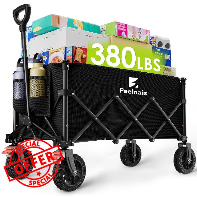 180L Collapsible Wagon with Wheels