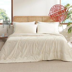 Snuggle Sac Heather Queen Cooling Comforter Beige