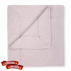 Jet&Bo BABY 100% Cashmere Baby Blanket Luxe Knit Design in Pink - 32" x 40" - Ultra Soft