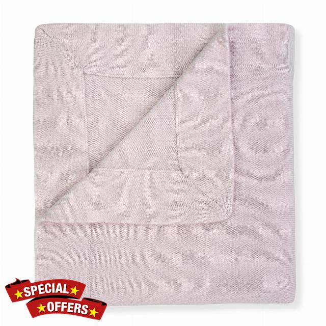 Jet&Bo BABY 100% Cashmere Baby Blanket Luxe Knit Design in Pink - 32" x 40" - Ultra Soft