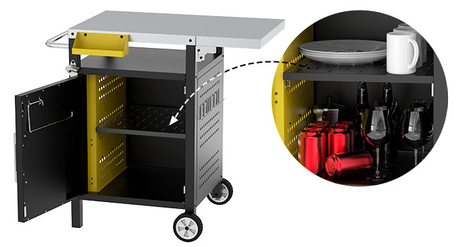 outdoor grill cart with storage bbq table outdoor prep station stainless steel