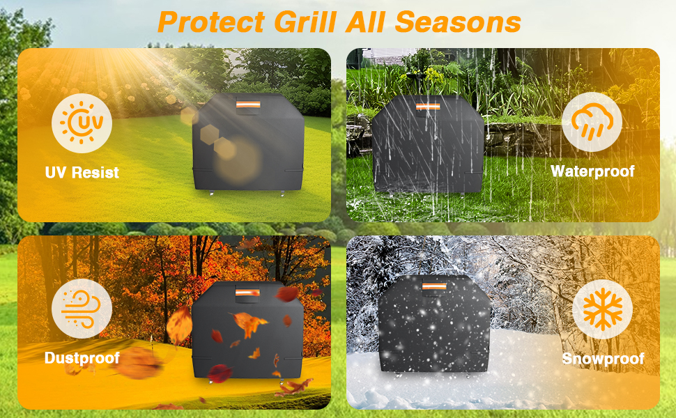 Outdoor BBQ Grill Cover Waterproof Gas Grill Cover Heavy Duty 420D UV Resistance Grill Cover
