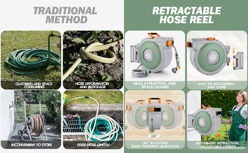 125FT ETRACTABLE HOSE REEL