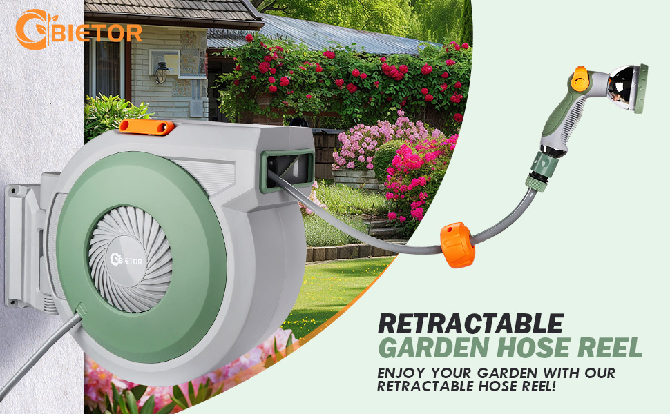 BIETOR RETRACTABLE GARDEN HOSE REEL