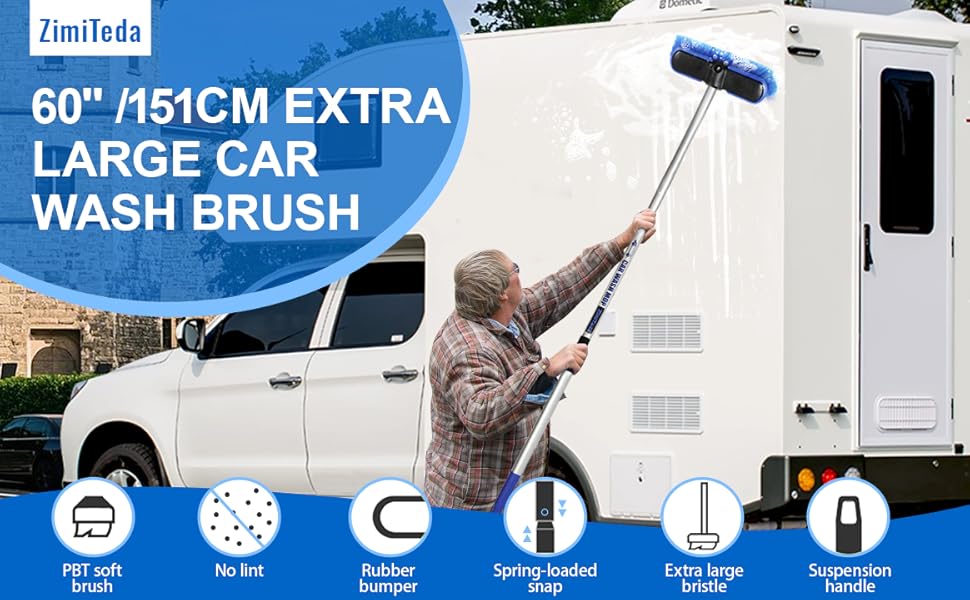 long handle of car cleaning brush
