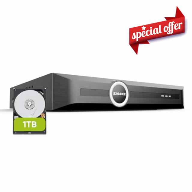 SANNCE 6MP NVR for PoE Home Security Camera System with 1TB HDD