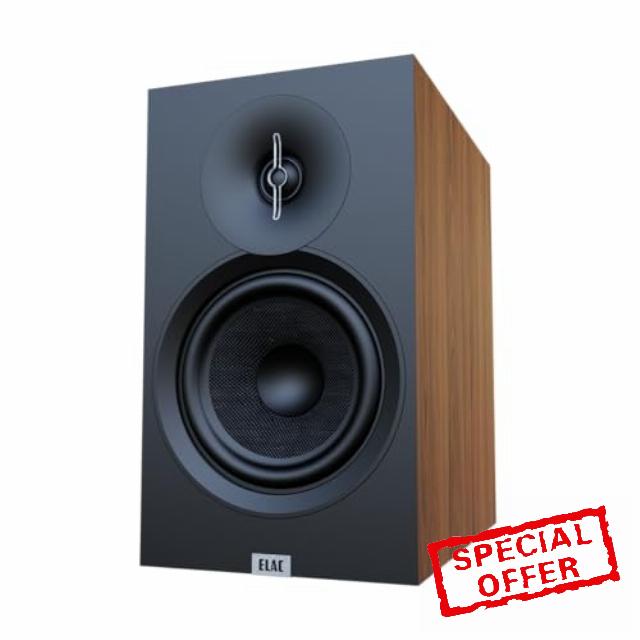 Elac DB63-WN Walnut Debut Series 3.0 High Performance Bookshelf Speakers (Pair)