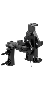 Black perch/clutch reservoir wireless charging phone mount
