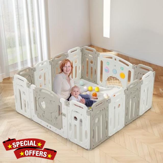 EROMMY Foldable Baby Playpen
