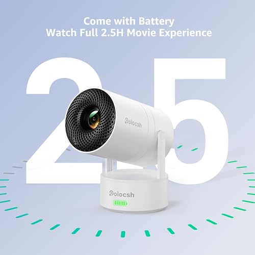 Rechargeable Portable Outdoor Smart Projector with 4K Support