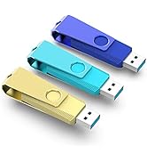 64GB USB 3.0 Stick 3Pack, KOOTION USB 3.0 Flash Drive Swivel Design Memory Stick Thumb Drive Data...