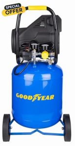 Goodyear 10 Gallon 150 PSI Oil Free Portable Vertical Electric Air Compressor