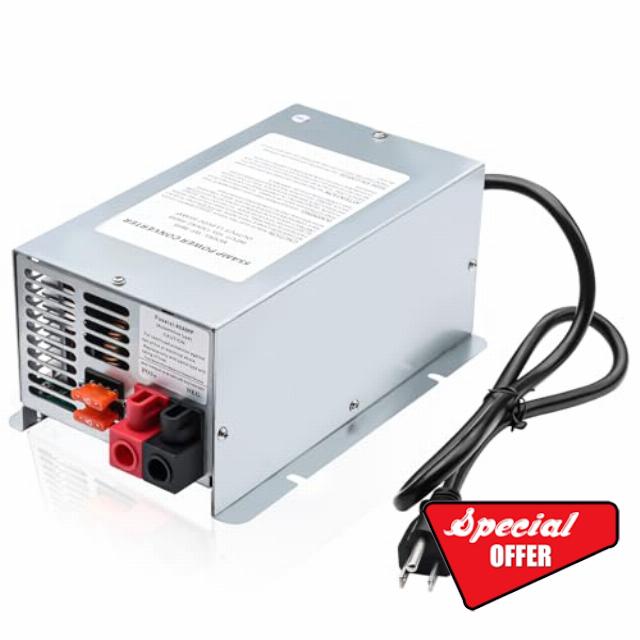 WF-9855 55 Amp RV Power Converter Replacement Camper Deck Mount Charger for Lithium Battery Compatible with WF-9855-AD WF-9855-LIS & Other WF-9800 Series RV Trailer Camper Power Converter Charger
