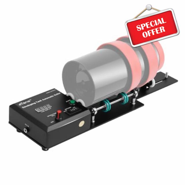eTone Developing Tank Automatic Roller Darkroom Film Camera Accessories Processing Equipment | Compatible with Jobo AP/1500/Jiancheng/Wigobolt Tanks (Includes Extension for Large Tanks)