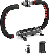 Zeadio Smartphone Camera Stabilizer, Portable Handle Grip Handheld Video Rig, Fits for All Camcor...