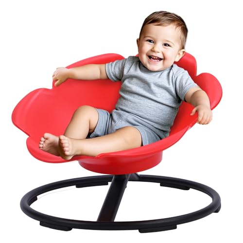 Petal Shaped Sensory seat,Vestibular Tactile Visual Proprioceptive Input (Red)