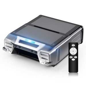 Upgrade Robotic Pool Surface Cleaner with Remote Control 24 Hours Continuous Cleaning Salt Chlorine Tolerant Motors Dual Charging Options Smart Obstacle Avoidance