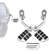 KEMIMOTO Motorcycle Highway Pegs Angled Adjustable Highway Foot Rest Footpegs for Road Glide Stre...