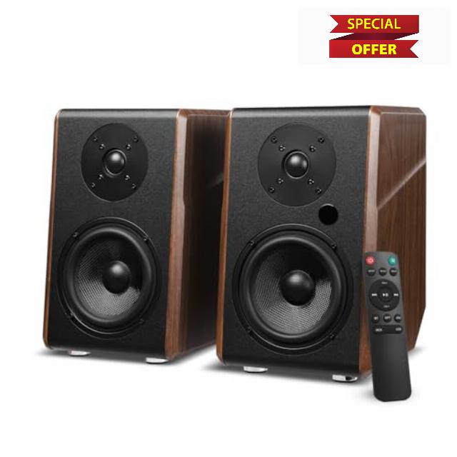 AIYIMA S700 Active Bluetooth Bookshelf Speakers,100W Powered TV Speakers with 5.25 Inch Woofer