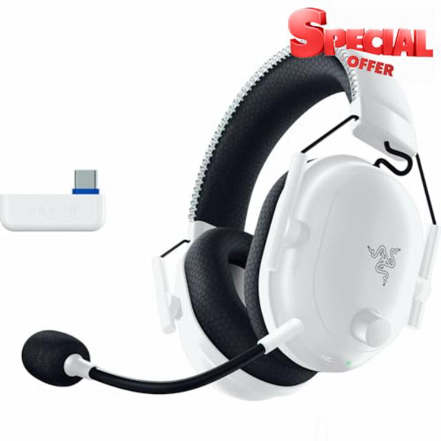 Razer BlackShark V2 Pro Wireless PlayStation Gaming Headset: 50mm Drivers - Super Wideband Mic - Plush Noise Isolating Earcups - for PS5