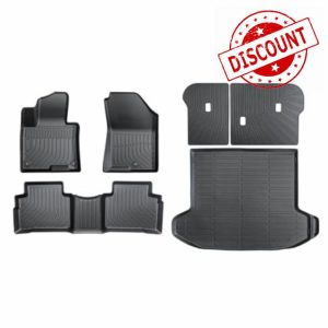 All-Weather TPE Car Floor Mats & Cargo Mat Set Fit for 2023-2024 2025 Kia Sportage Accessories (Gasoline) with Backrest Mat 6pcs Non-Slip