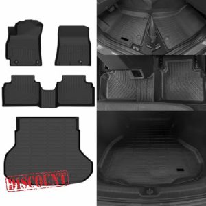 Naibeve Floor Mats for 2025 Kia K4 - All Weather Custom Fit for 2025 Kia K4 Floor Mats Liners with Cargo Mat Liner Accessories