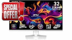 MSI MPG 321URXW QD-OLED 32-inch 3840 x 2160 (UHD) Computer Monitor