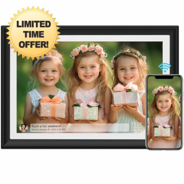 32GB 10.1 Inch WiFi Digital Picture Frame with 1280x800 HD IPS Touch Screen