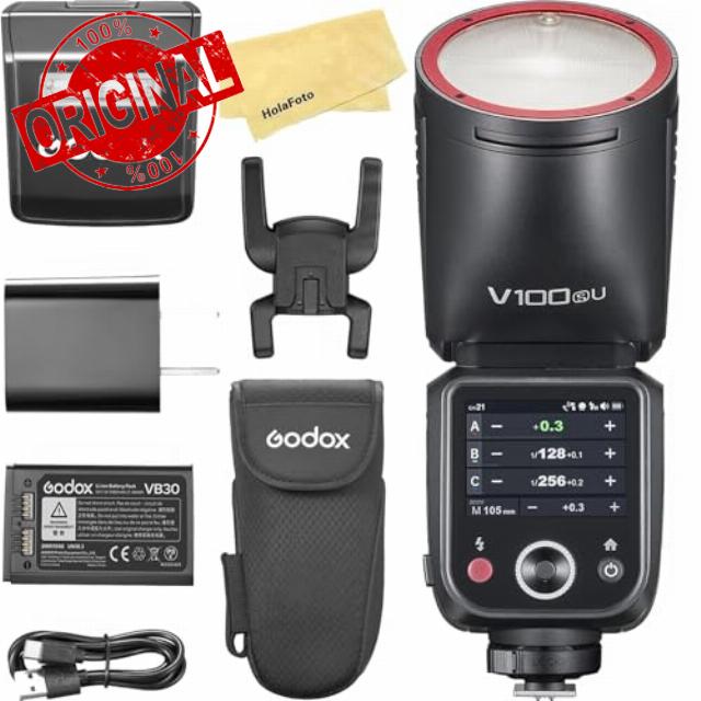 Godox V100S V100 S V100-S USA Version Round Head Camera Flash for Sony Camera Flash Speedlite Speedlight